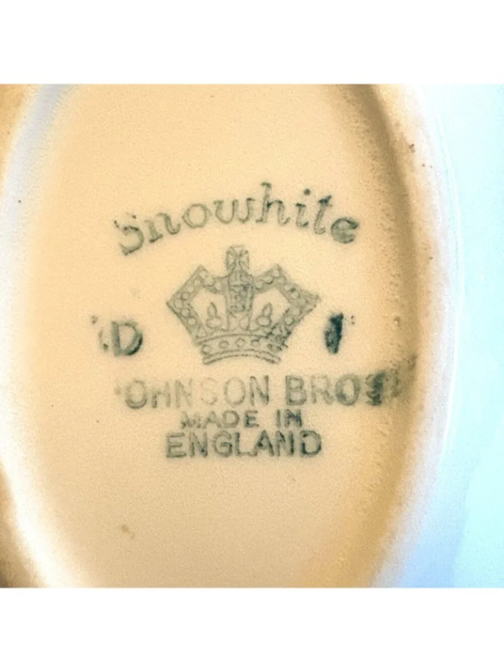 JOHNSON BROS Vintage Snowhite Gravy Boat 1960s Made in England MCM